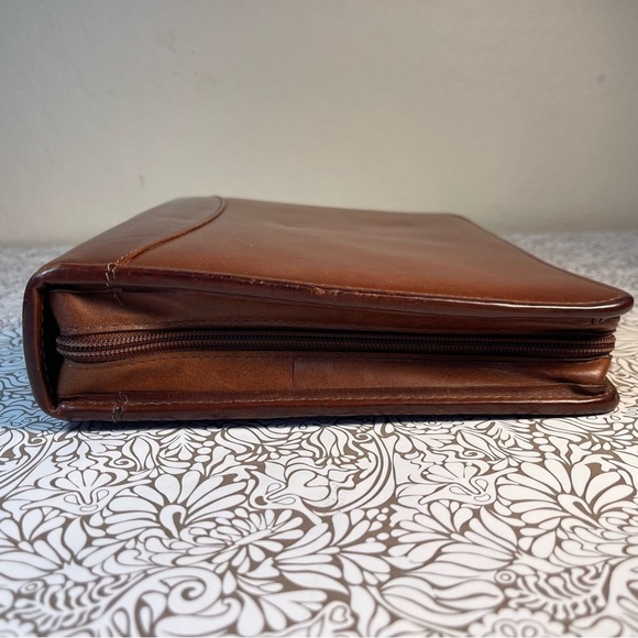 Franklin Quest Full Grain Aniline Leather Made in the USA Binder - Picture 2 of 15